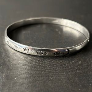 Stamped Taxco Sterling Solid Vintage Bangle